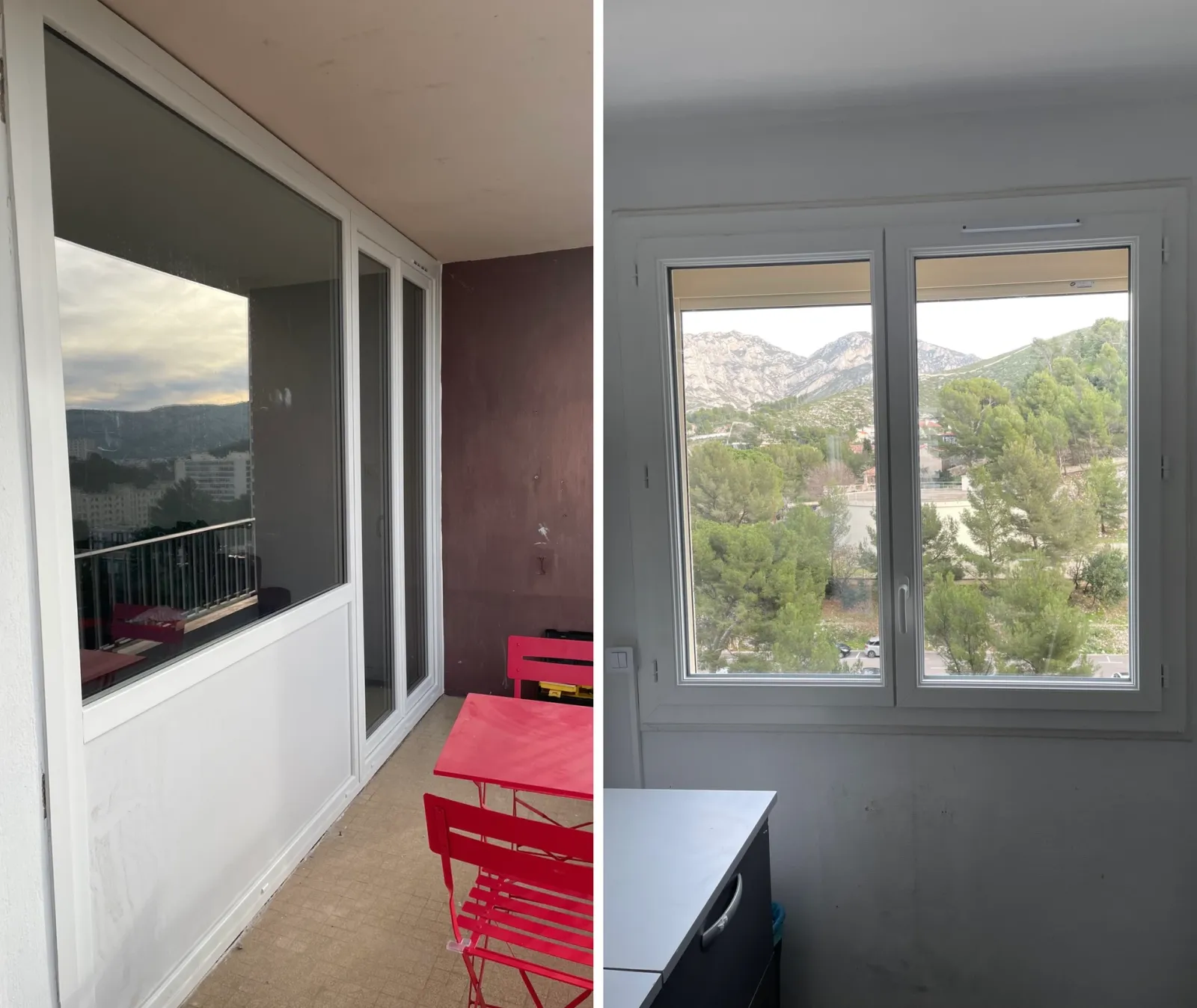 Installation d'un volet roulant en aluminium et de fenêtres en PVC blanc, à la Rouvière