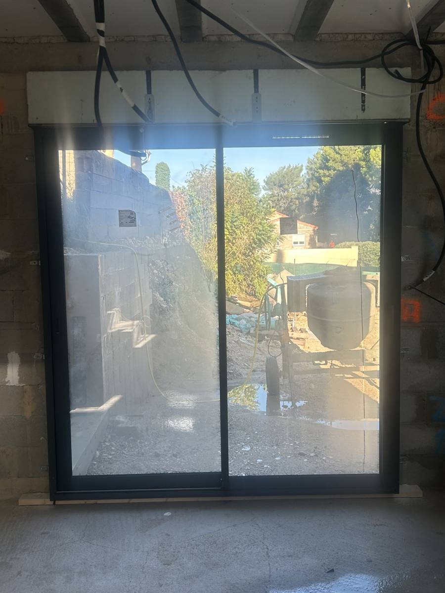 pose baie coulissante double vitrage